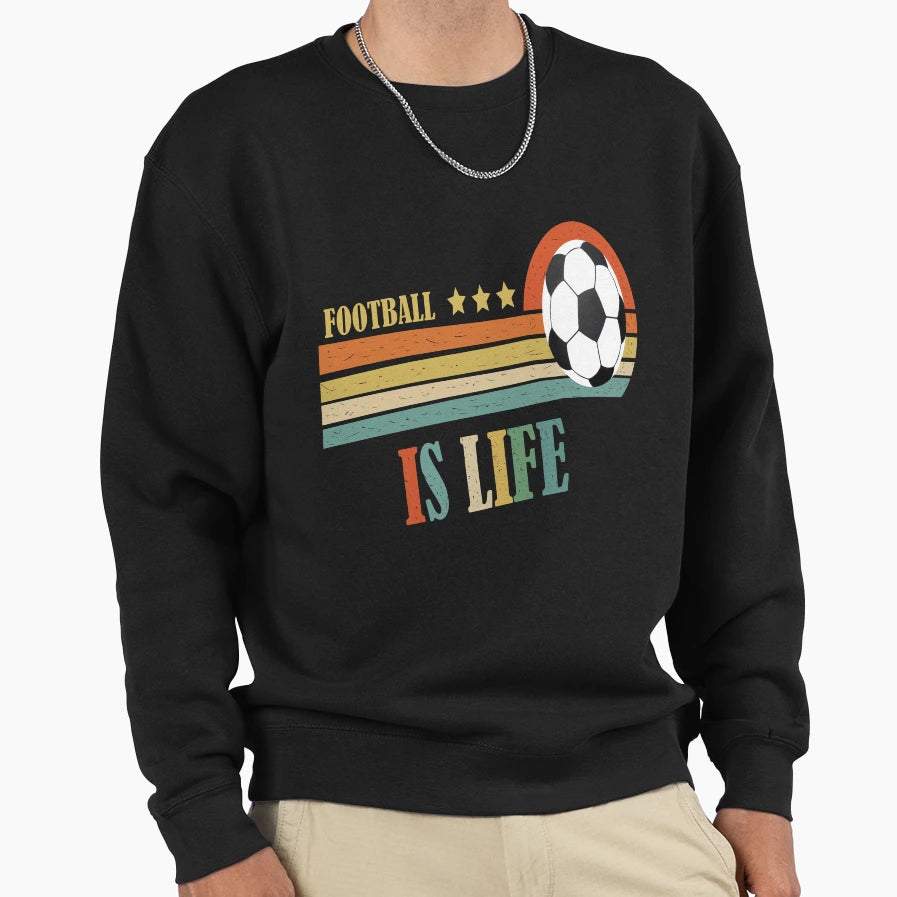 Foot Ball Is Life Shirts Or Soccer Funny T-Shirt - Custom Art Print Unisex - T-Shirt, Sweatshirt, Hoodie