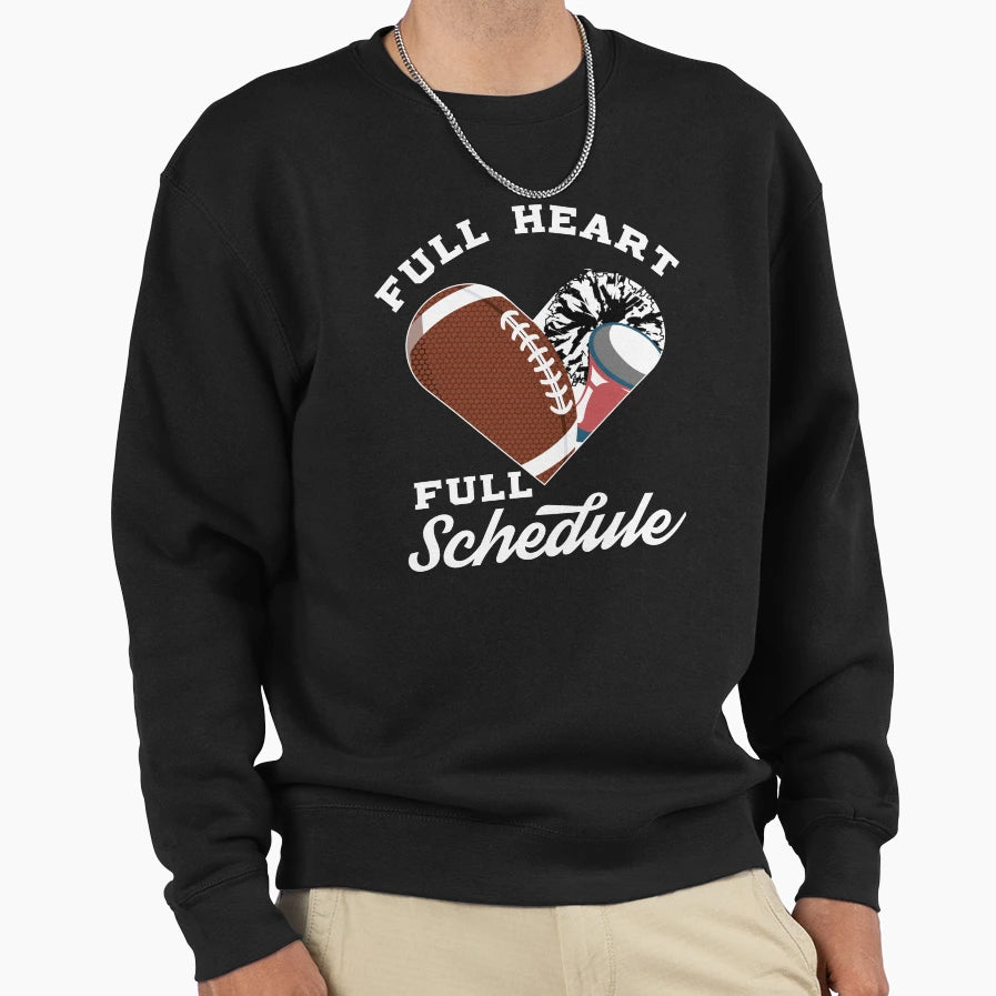 Football Cheerleading Heart Sports Sweatshirt - Fun Novelty Design Unisex - T-Shirt, Sweatshirt, Hoodie