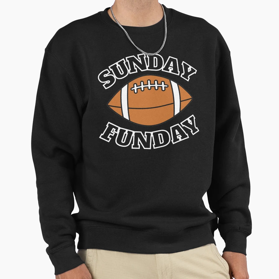 Sunday Funday Football Day Sweatshirt - Minimalist Print Unisex - T-Shirt, Sweatshirt, Hoodie