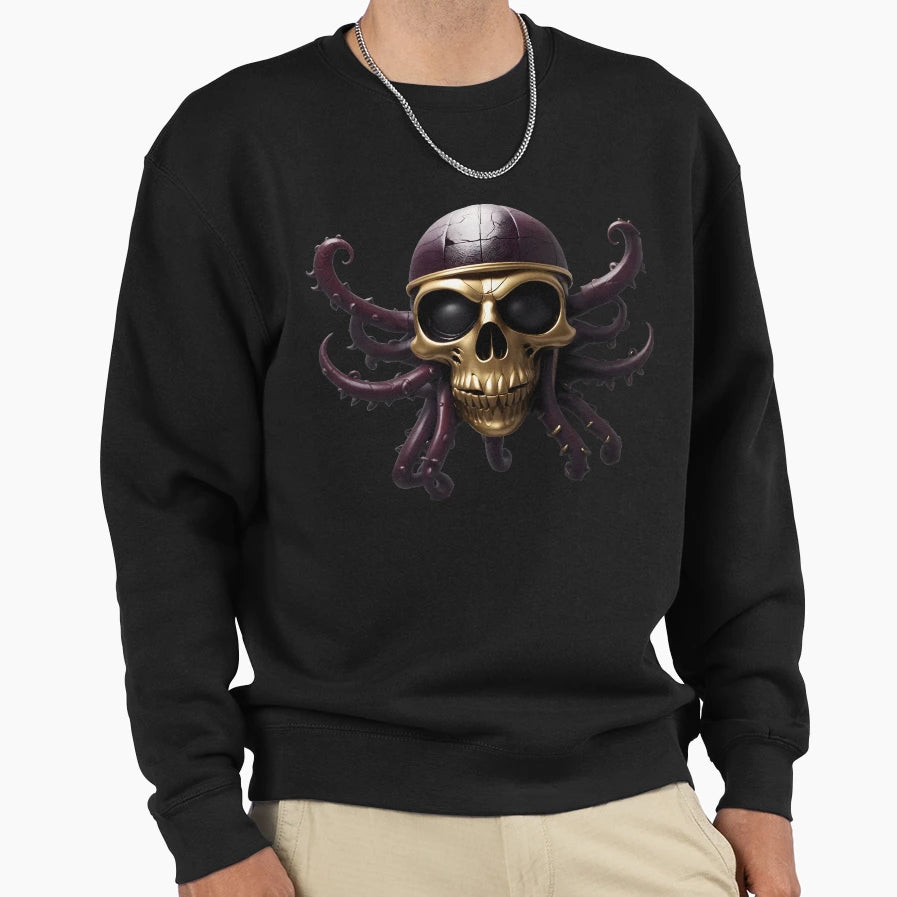 Golden Skull Sweatshirt - Casual Everyday Wear Unisex - T-Shirt, Sweatshirt, Hoodie