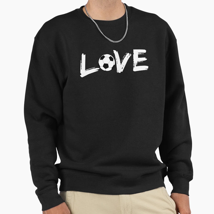 I Love Soccer Football Styled Sweatshirt - Unique Graphic for Adults - T-Shirt, Sweatshirt, Hoodie