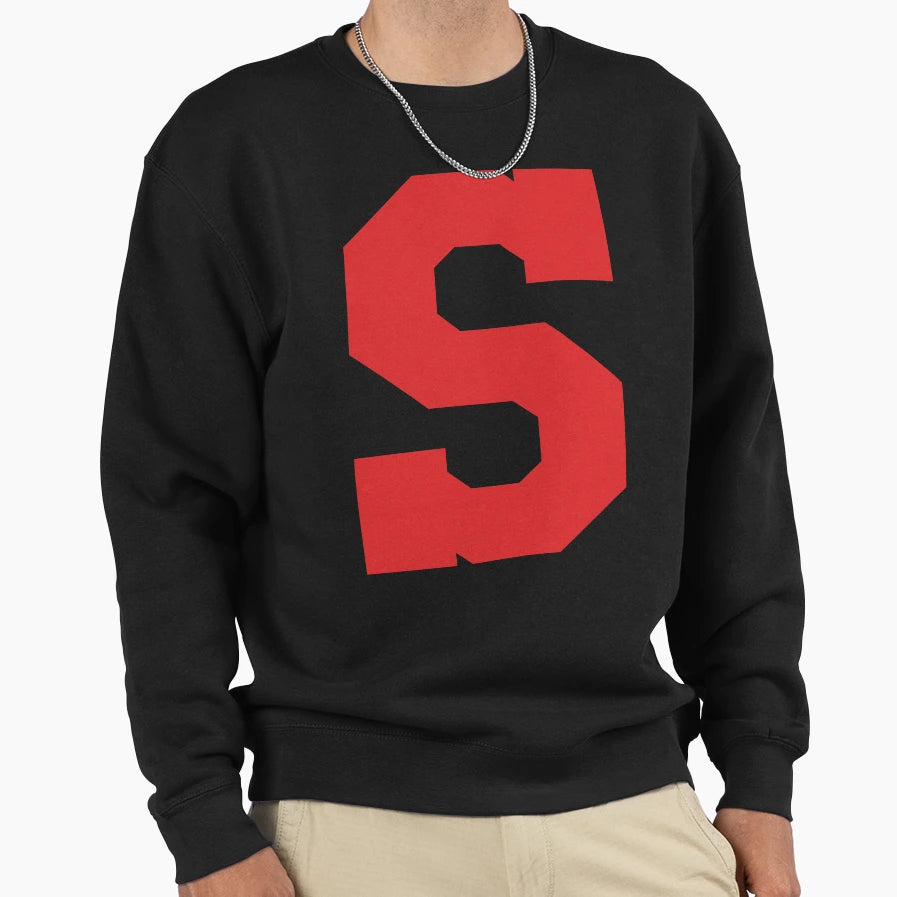 Alphabet Red S Sports Letter S Sweatshirt - Unique Graphic Men Women - T-Shirt, Sweatshirt, Hoodie