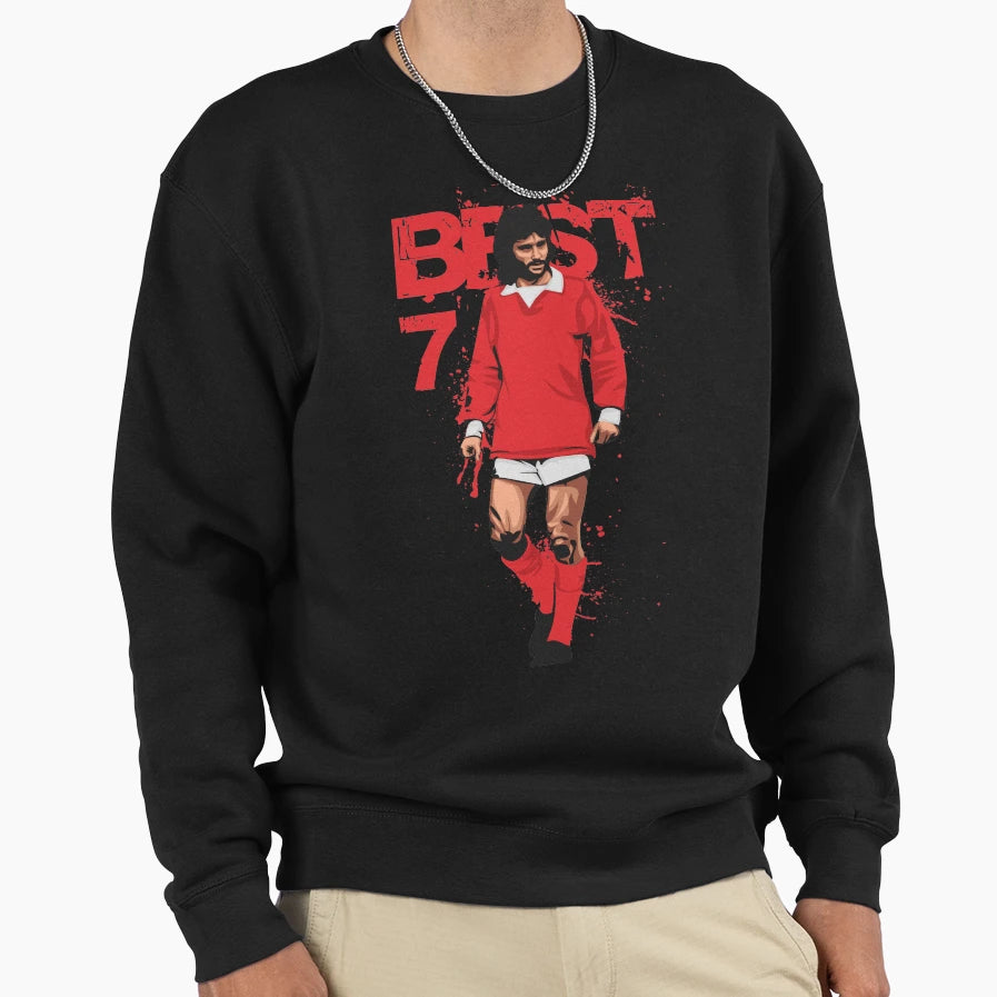 George Best Sweatshirt - Aesthetic Graphic for Adults - T-Shirt, Sweatshirt, Hoodie