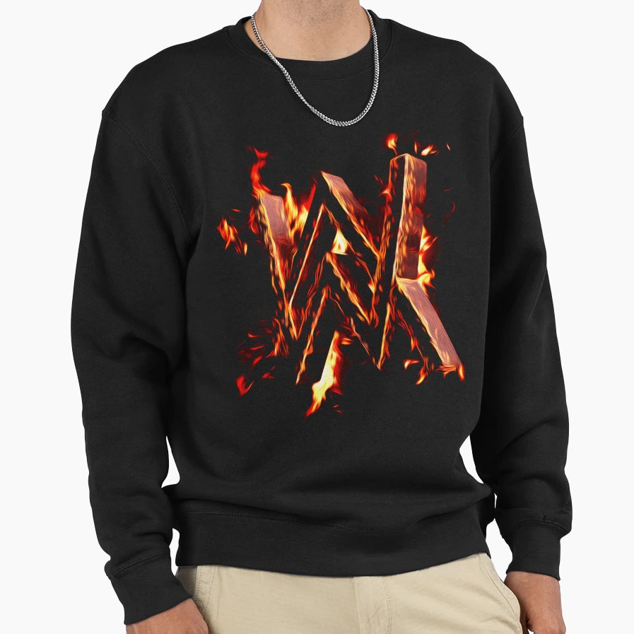 Alan Walker Fire Logo Sweatshirt - Casual Everyday Wear Men Women - T-Shirt, Sweatshirt, Hoodie