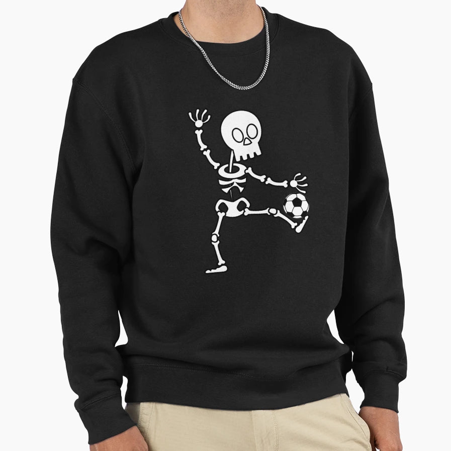 Skeleton Soccer Player Funny Sweatshirt - Streetwear Style for Adults - T-Shirt, Sweatshirt, Hoodie