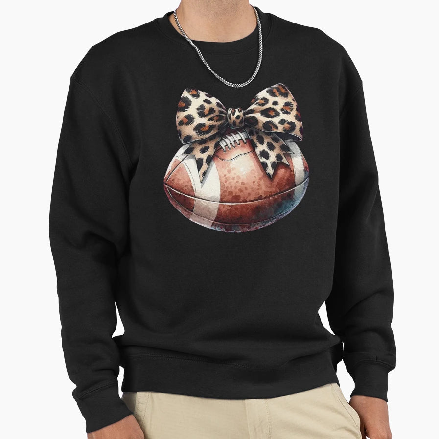 Football Bow Game Day Touchdown T-Shirt - Graphic Print Men Women - T-Shirt, Sweatshirt, Hoodie
