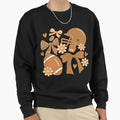 Football Floral Helmet Bow Fans Sweatshirt - Graphic Print Men Women - T-Shirt, Sweatshirt, Hoodie