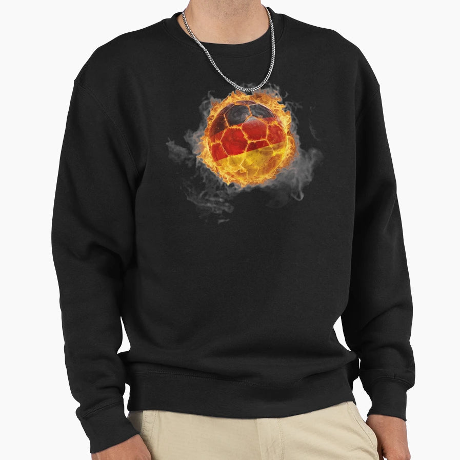 Burning Football Germany Ii Sweatshirt - Streetwear Style for Adults - T-Shirt, Sweatshirt, Hoodie