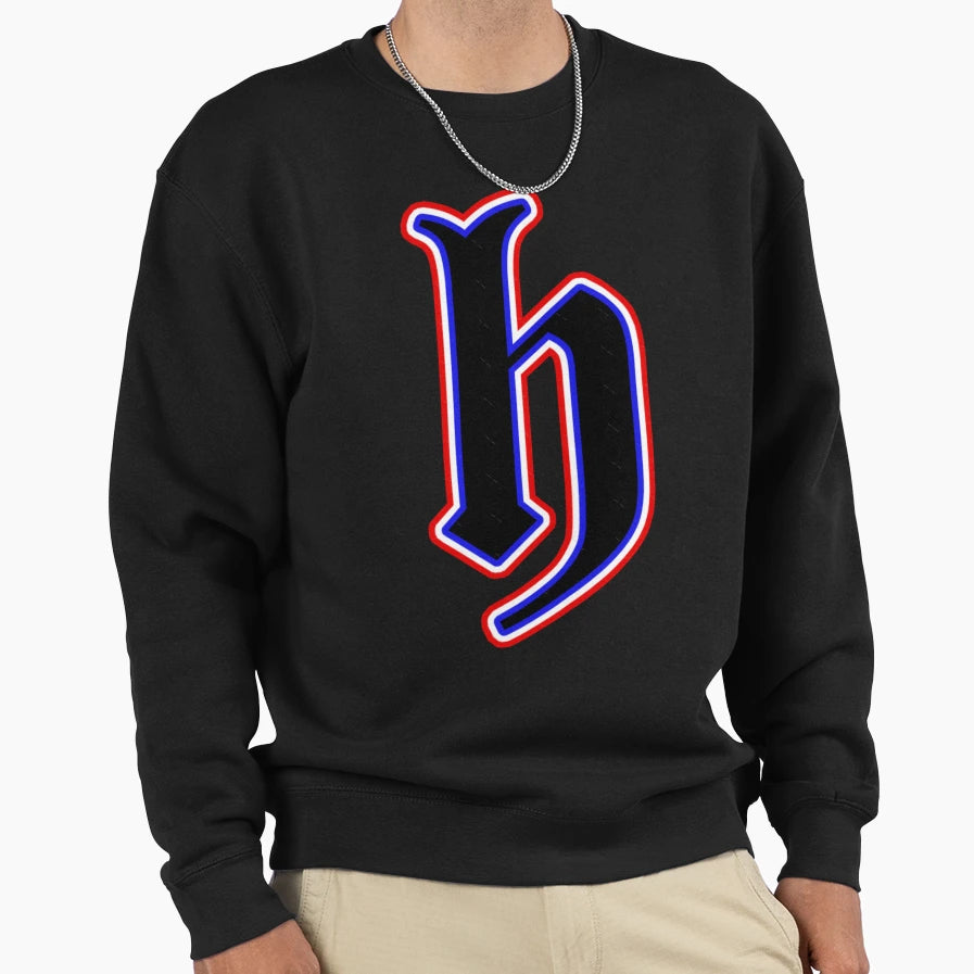 Hajduk H Old English Sweatshirt - Minimalist Print for Adults - T-Shirt, Sweatshirt, Hoodie