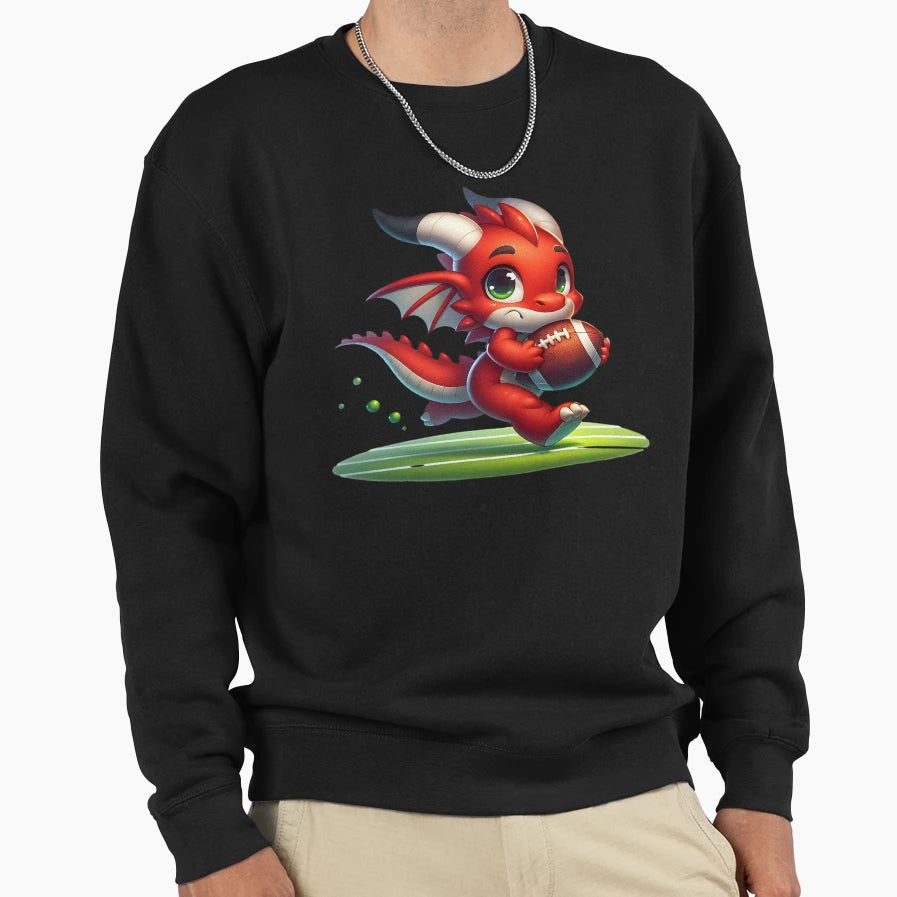 Fantay Football Dragon Sweatshirt - Unique Graphic Unisex - T-Shirt, Sweatshirt, Hoodie