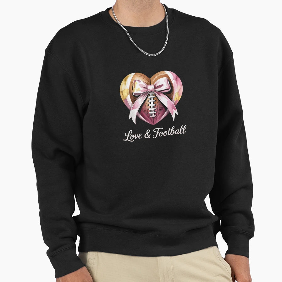 Love Football Sweatshirt - Custom Art Print for Adults - T-Shirt, Sweatshirt, Hoodie