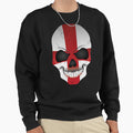 English Vampire Skull Flag Sweatshirt - Casual Everyday Wear for Adults - T-Shirt, Sweatshirt, Hoodie