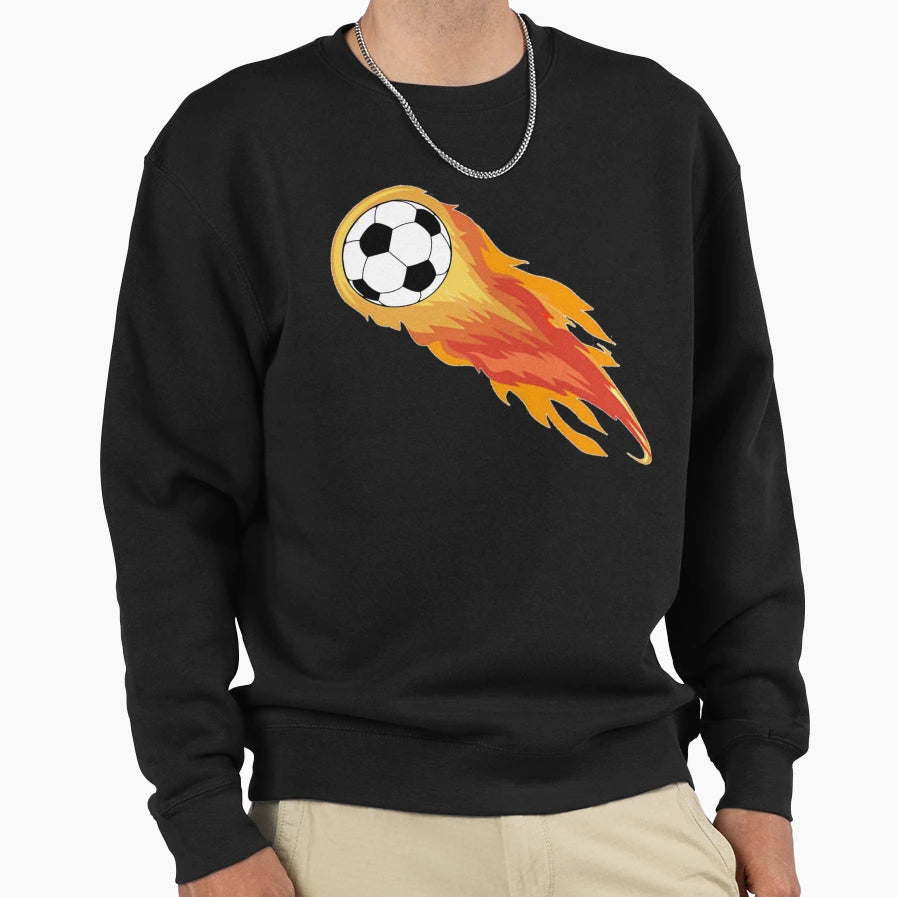 Fire Football Sweatshirt - Novelty Apparel Unisex - T-Shirt, Sweatshirt, Hoodie