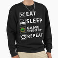Eat Sleep Game Repeat And Birthday Ideas Sweatshirt - Graphic Print Unisex - T-Shirt, Sweatshirt, Hoodie