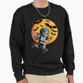 American Football Skeleton Halloween Sweatshirt - Graphic Print Men Women - T-Shirt, Sweatshirt, Hoodie