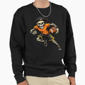 Skeleton Football Player Holding Ball Sweatshirt - Graphic Print Unisex - T-Shirt, Sweatshirt, Hoodie
