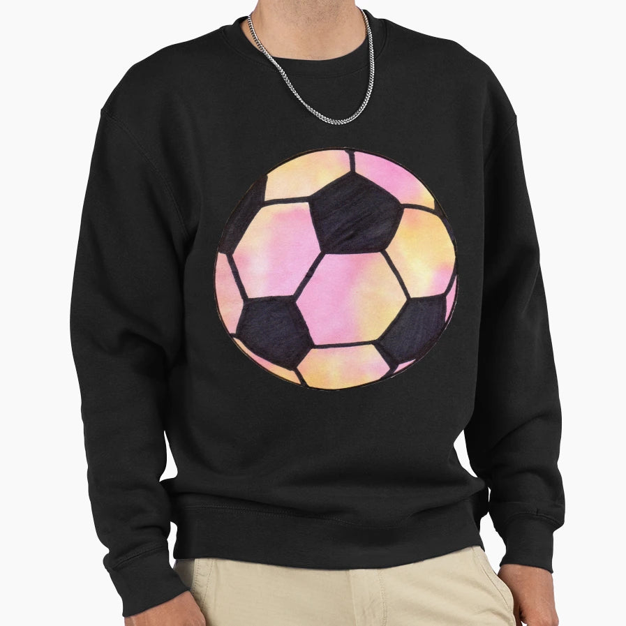 Watercolor Soccer Ball Art Sweatshirt - Custom Art Print for Adults - T-Shirt, Sweatshirt, Hoodie