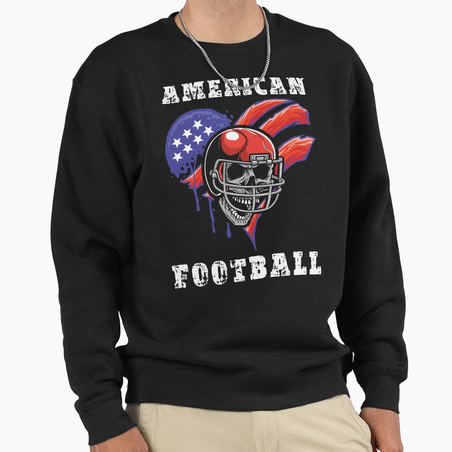 American Football Sweatshirt - Unique Graphic for Adults - T-Shirt, Sweatshirt, Hoodie