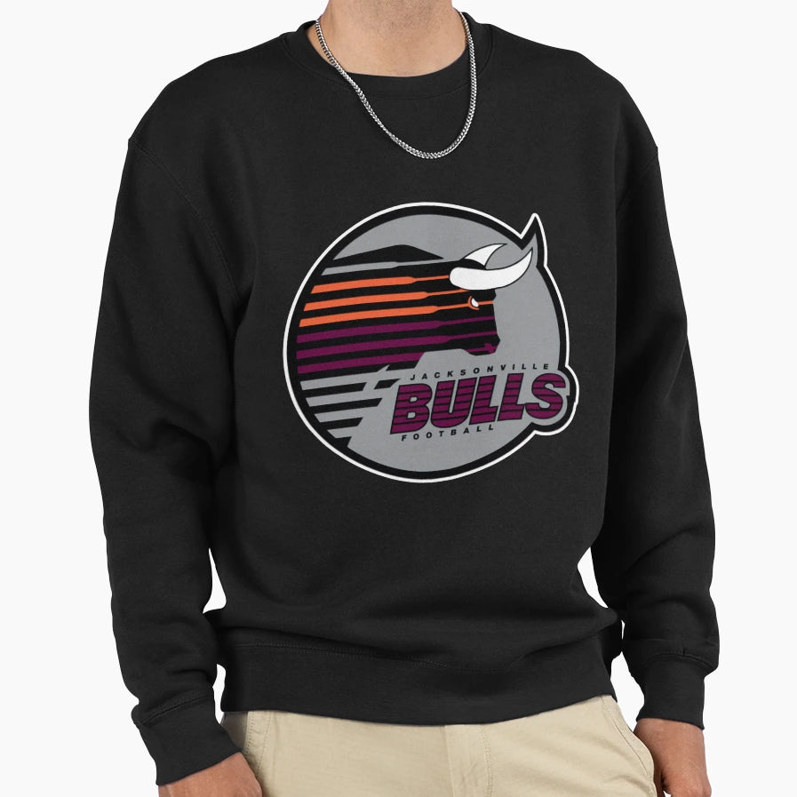 Jacksonville Bulls Logo Throwback T-Shirt - Aesthetic Graphic Unisex - T-Shirt, Sweatshirt, Hoodie