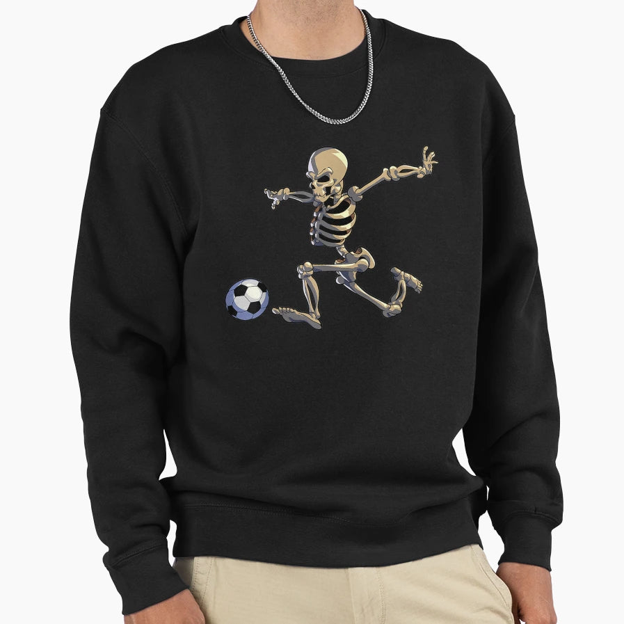 Soccer Skeleton Halloween Soccer Player T-Shirt - Graphic Print for Adults - T-Shirt, Sweatshirt, Hoodie