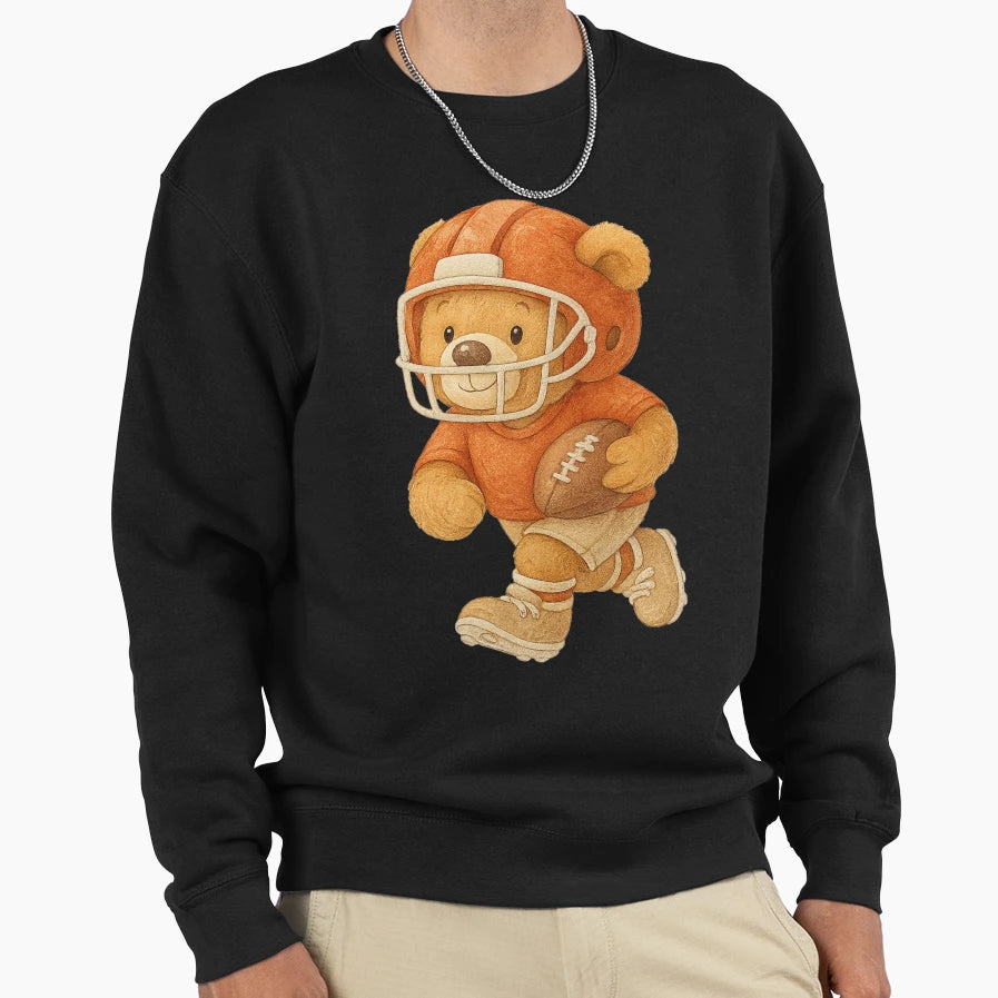 Football Bear Sports Art Sweatshirt - Trendy Graphic Men Women - T-Shirt, Sweatshirt, Hoodie