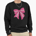 Glitter Football Bow Sweatshirt - Novelty Apparel for Adults - T-Shirt, Sweatshirt, Hoodie