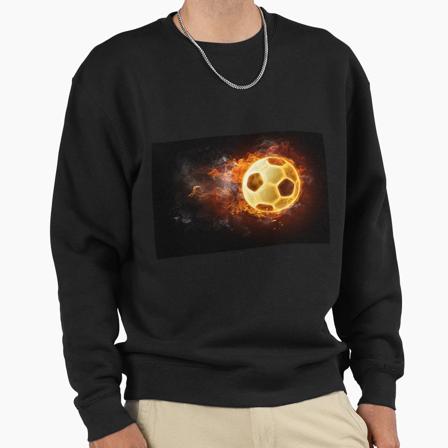 Soccer Fire Ball Sweatshirt - Streetwear Style Unisex - T-Shirt, Sweatshirt, Hoodie