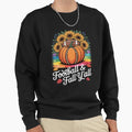 Football And Fall Yall Leopard Pumpkin Sweatshirt - Unique Graphic Unisex - T-Shirt, Sweatshirt, Hoodie