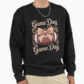Football Autumn Fall Orange Checkered Sweatshirt - Unique Graphic Unisex - T-Shirt, Sweatshirt, Hoodie
