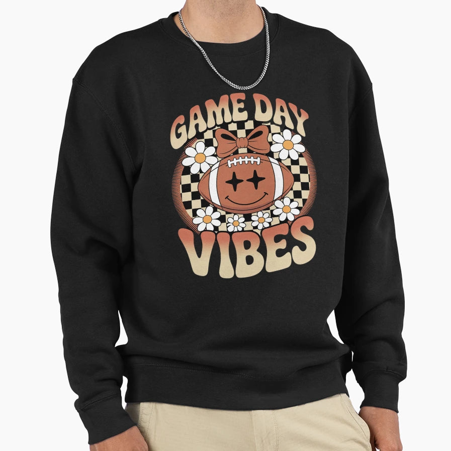 Game Day Vibes Coquette Bow Sweatshirt - Custom Art Print for Adults - T-Shirt, Sweatshirt, Hoodie