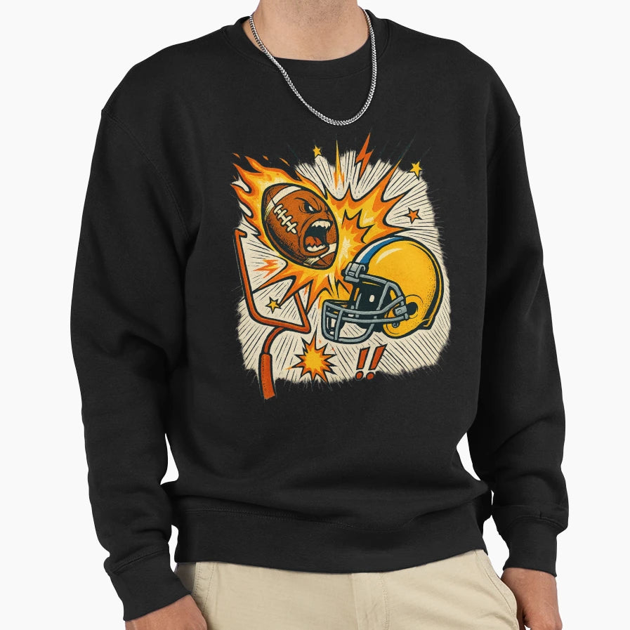 Gridiron Impact Kaboom Smash Sweatshirt - Aesthetic Graphic Men Women - T-Shirt, Sweatshirt, Hoodie