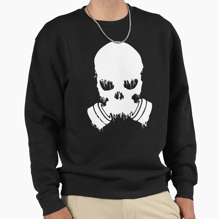 White Skull Sweatshirt - Aesthetic Graphic Men Women - T-Shirt, Sweatshirt, Hoodie