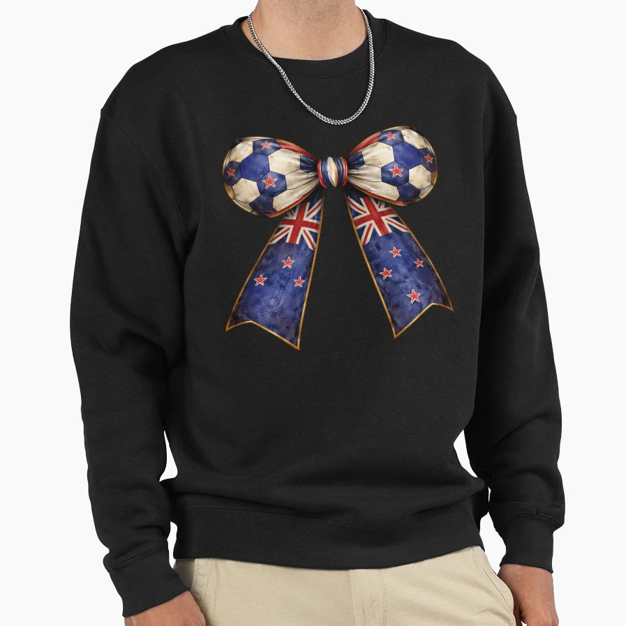 New Zealand Flag Patriotic Soccer Sweatshirt - Custom Art Print for Adults - T-Shirt, Sweatshirt, Hoodie
