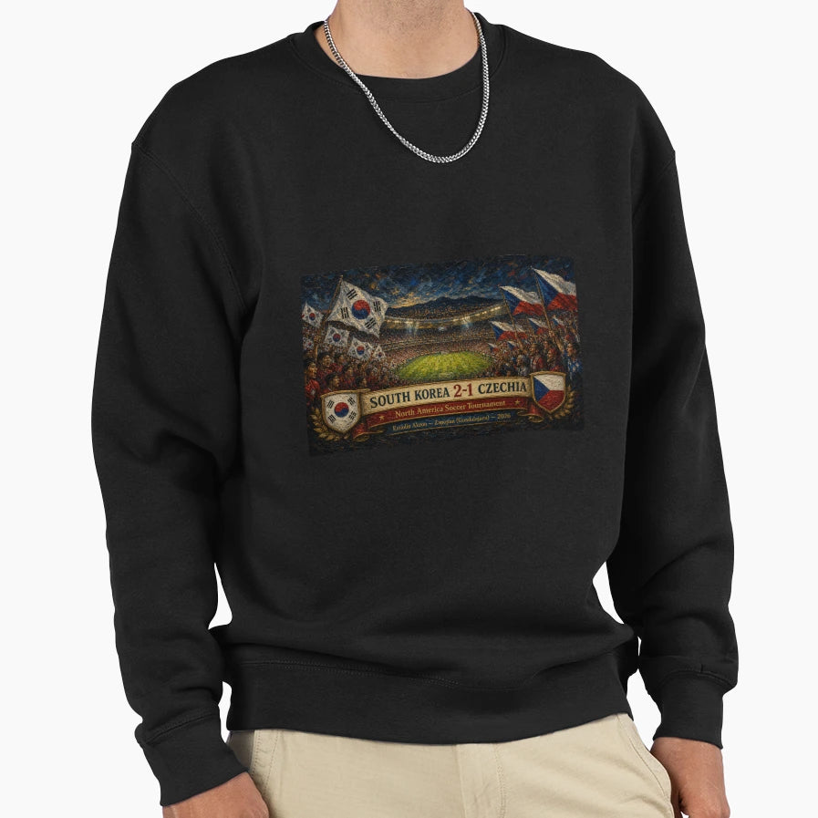 Elegant South Korea Vs Czechia Match Oil Sweatshirt - Unique Graphic Unisex - T-Shirt, Sweatshirt, Hoodie