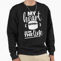 My Heart Is Line Football Offensive Sweatshirt - Minimalist Print Unisex - T-Shirt, Sweatshirt, Hoodie