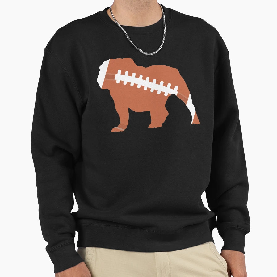 Football Bulldog Sweatshirt - Aesthetic Graphic Unisex - T-Shirt, Sweatshirt, Hoodie