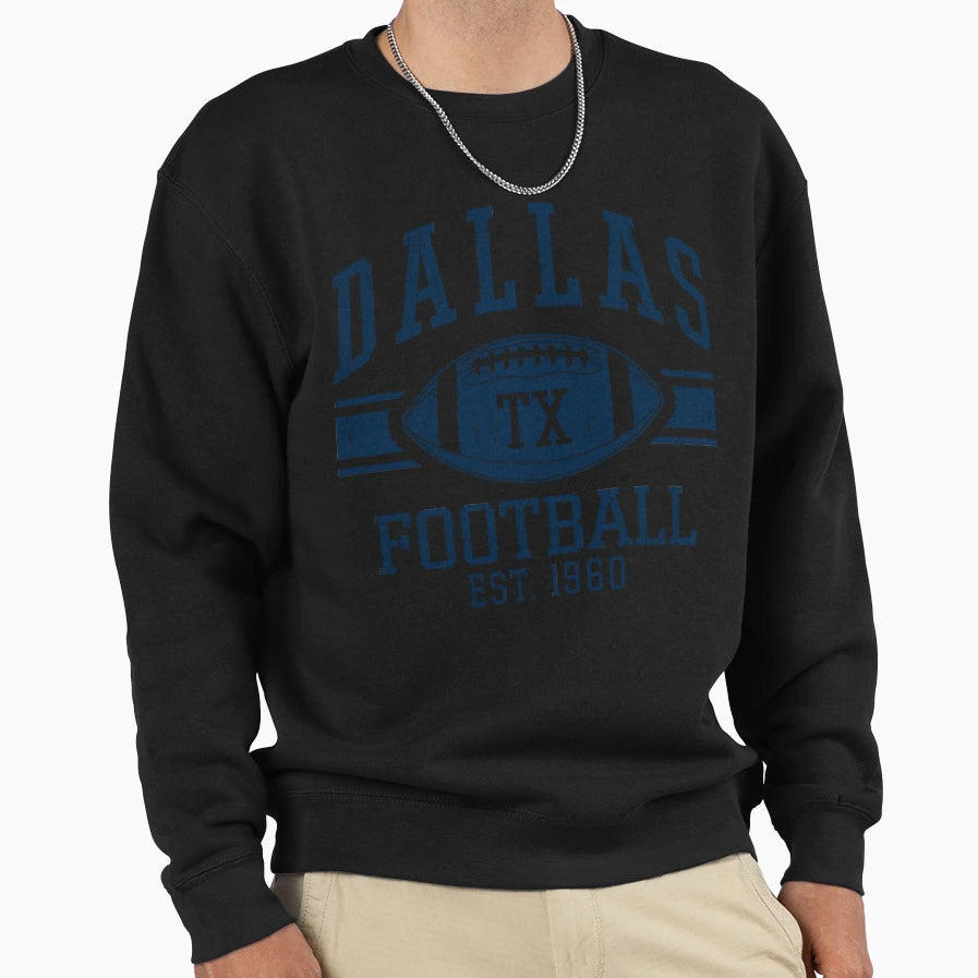 Distressed Dallas Cowboys Football Sweatshirt - Custom Art Print Unisex - T-Shirt, Sweatshirt, Hoodie
