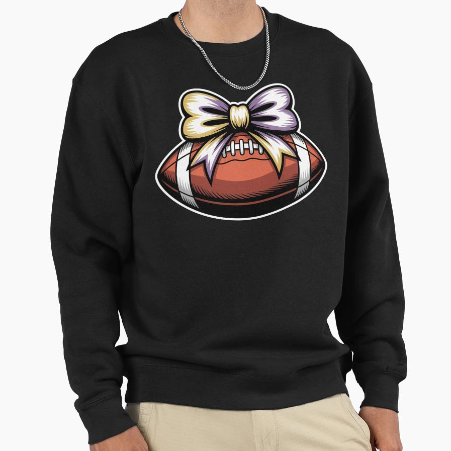 Purple Yellow Gold Football Sweatshirt - Aesthetic Graphic for Adults - T-Shirt, Sweatshirt, Hoodie