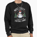 Snowman Football Fan Sweatshirt - Aesthetic Graphic Unisex - T-Shirt, Sweatshirt, Hoodie