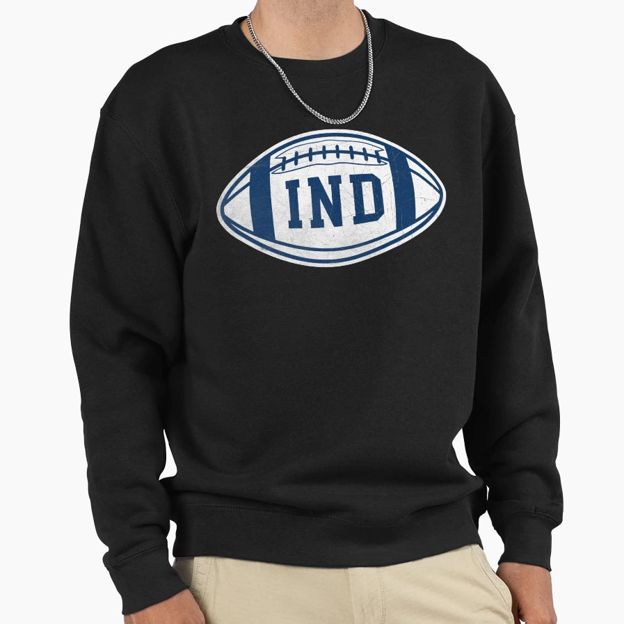 Indianapolis Throwback Football Sweatshirt - Minimalist Print Unisex - T-Shirt, Sweatshirt, Hoodie