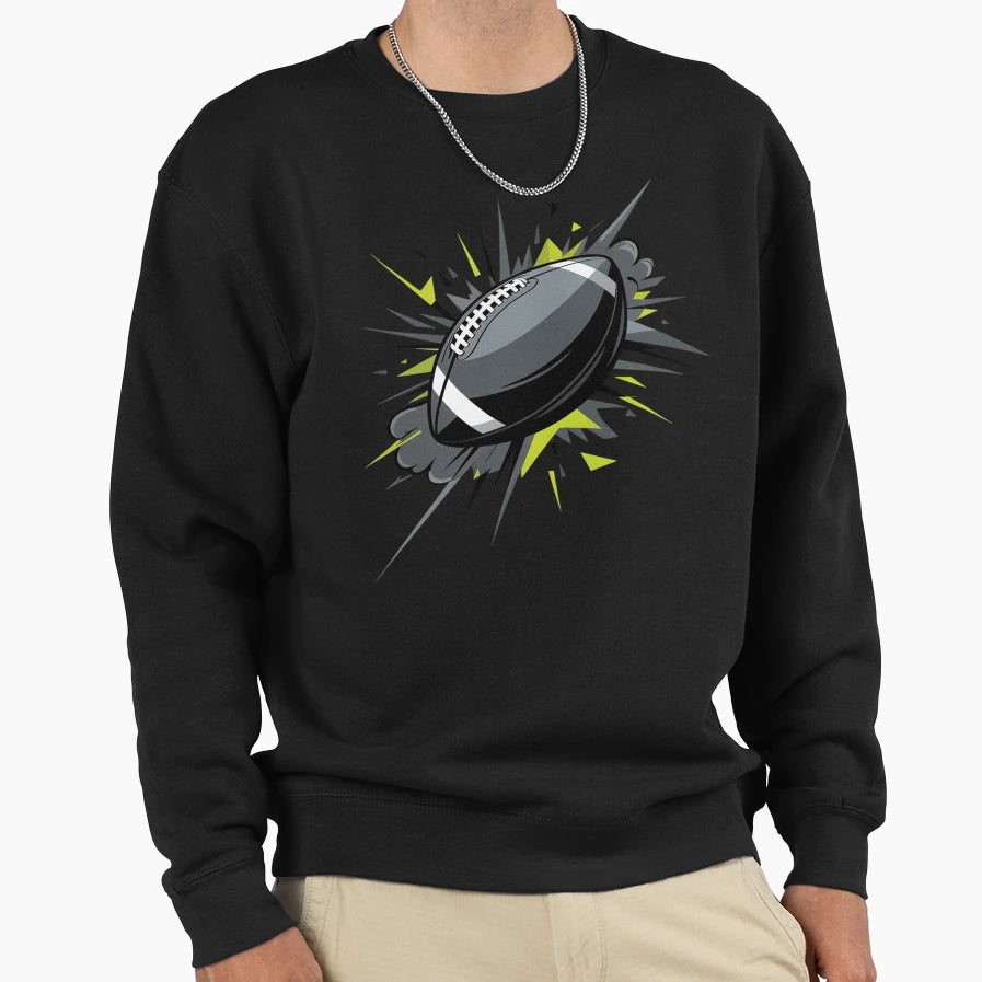 American Football Minimal Sweatshirt - Graphic Print Unisex - T-Shirt, Sweatshirt, Hoodie