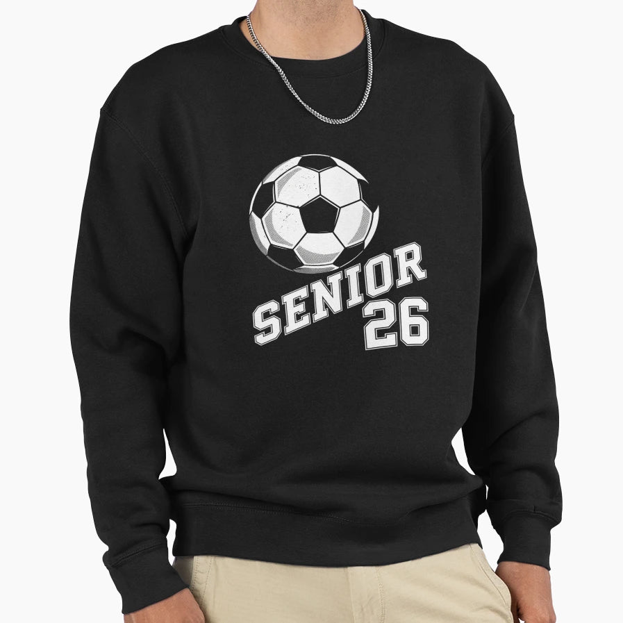 Soccer Senior 26 Class 2026 Grad Sweatshirt - Aesthetic Graphic for Adults - T-Shirt, Sweatshirt, Hoodie
