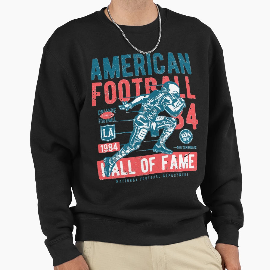 American Football Hall Fame Sweatshirt - Minimalist Print Men Women - T-Shirt, Sweatshirt, Hoodie