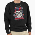 Usa Soccer Skull American Soccer Sweatshirt - Casual Everyday Wear Unisex - T-Shirt, Sweatshirt, Hoodie