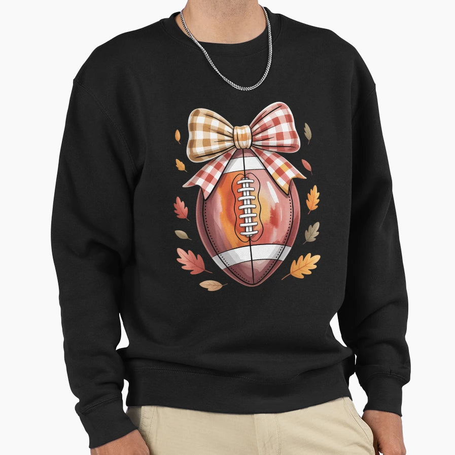 Coquette Bow American Football Autumn Sweatshirt - Streetwear Style Unisex - T-Shirt, Sweatshirt, Hoodie
