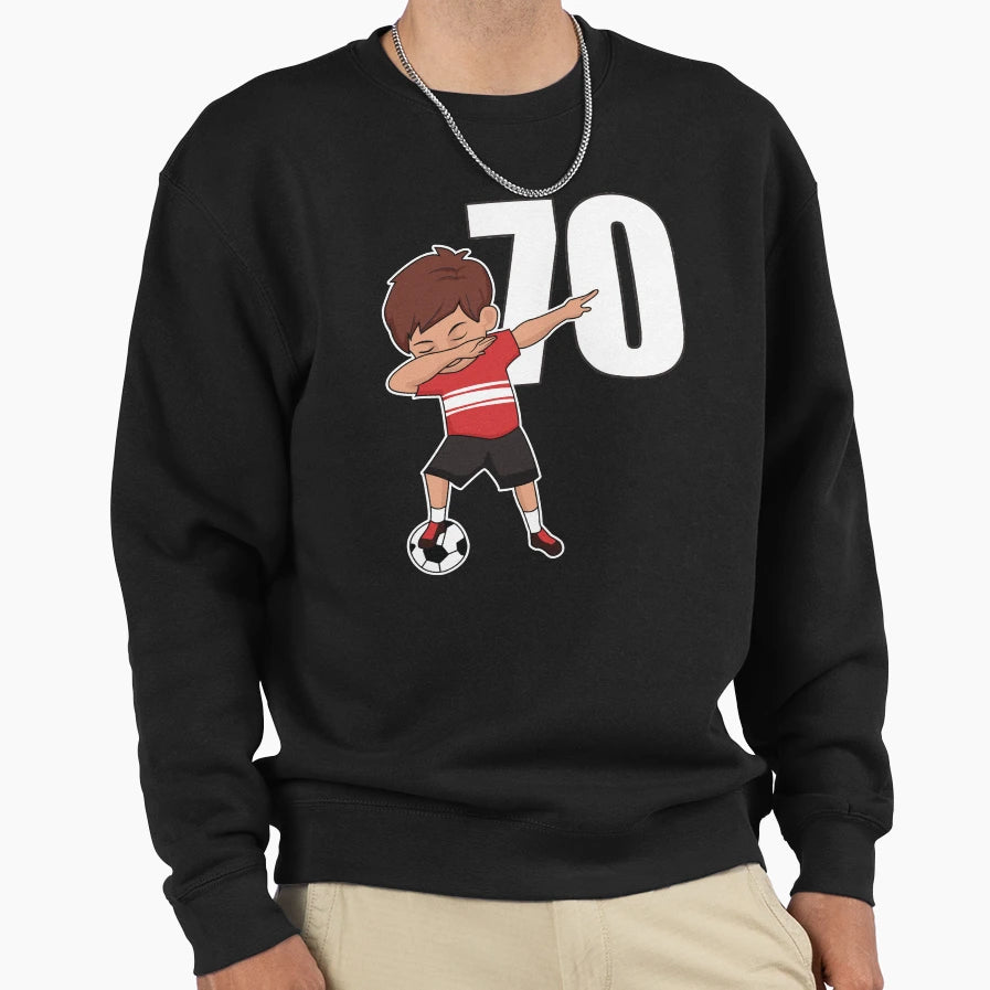 Awesome Soccer Player Number 70 Sweatshirt - Aesthetic Graphic for Adults - T-Shirt, Sweatshirt, Hoodie