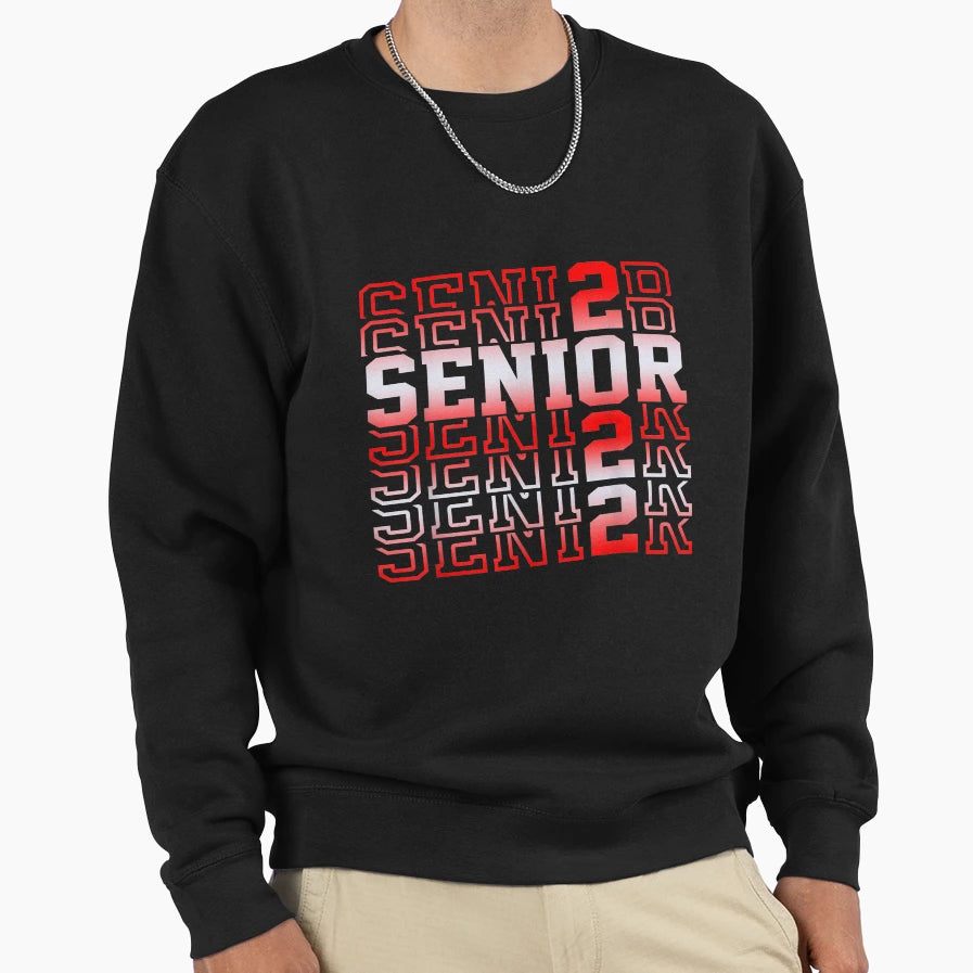 Class 2022 Senior School Colors Red Sweatshirt - Minimalist Print Unisex - T-Shirt, Sweatshirt, Hoodie