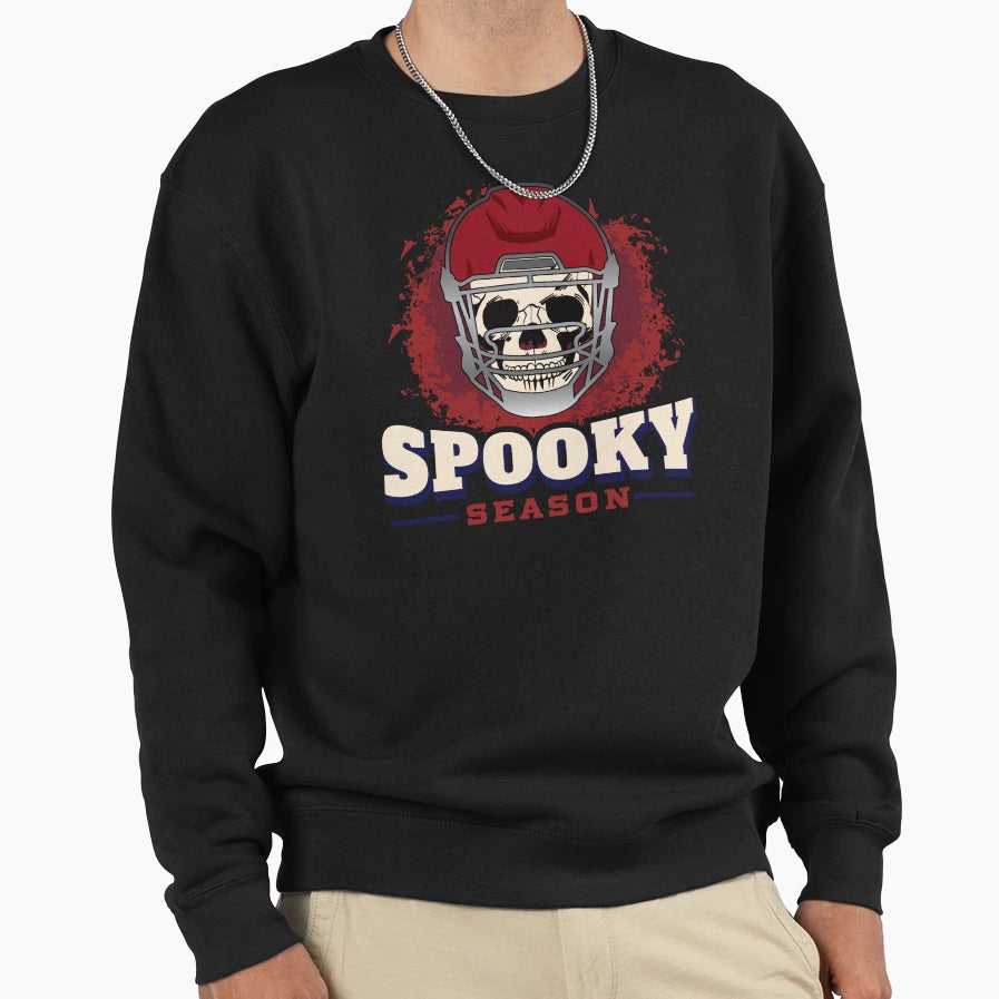 Football Skull Halloween Sweatshirt - Trendy Graphic for Adults - T-Shirt, Sweatshirt, Hoodie