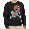 Skeleton Football Halloween Funny Sweatshirt - Aesthetic Graphic Unisex - T-Shirt, Sweatshirt, Hoodie