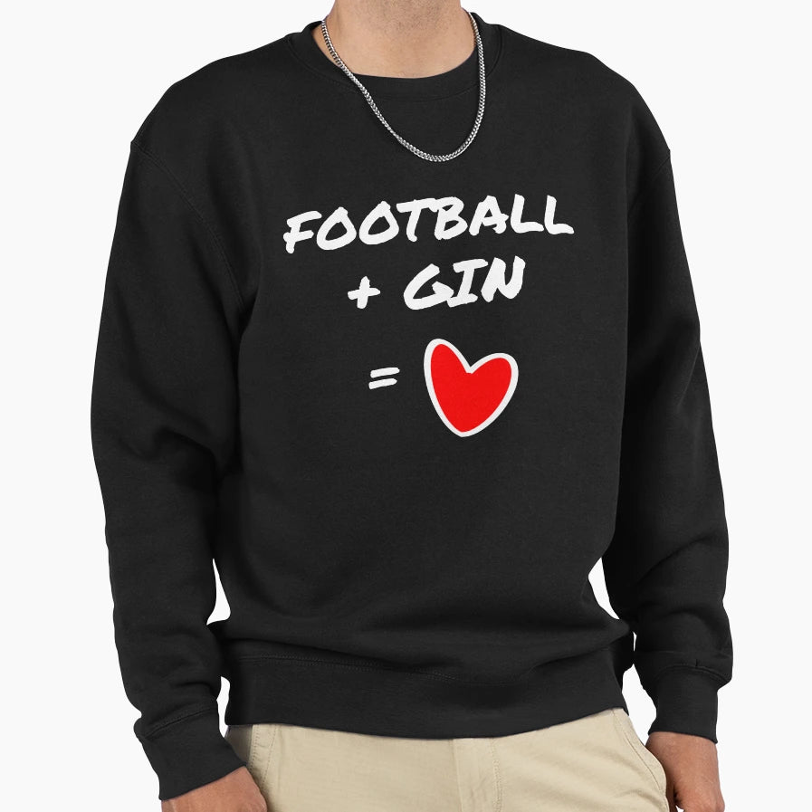 Football Gin Love Sweatshirt - Unique Graphic Unisex - T-Shirt, Sweatshirt, Hoodie